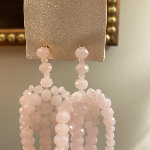 Free People, pink crystal multi-armed chandelier earrings, NWT!! - Picture 4 of 4